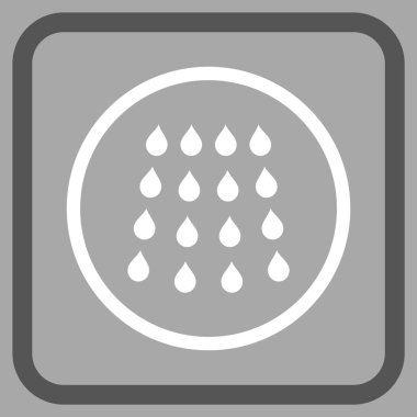 Damla vektör simgesi bir çerçeve içinde