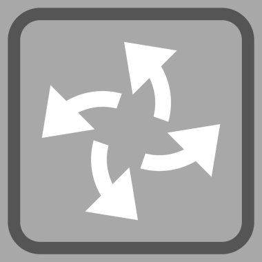 Santrifüj oklar bir çerçeve içinde simge vektör