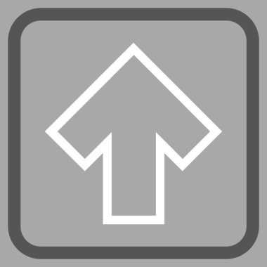 Vektör simgesi bir çerçeve içinde yukarı ok