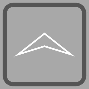 Vektör simgesi bir çerçeve içinde yukarı ok ucu