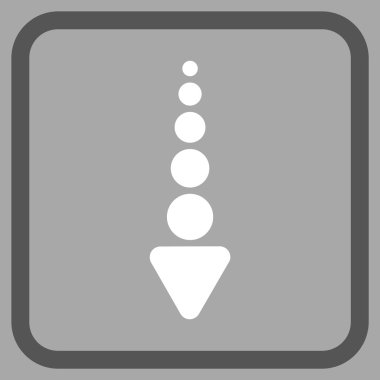 Vektör simgesi bir çerçeve içinde aşağı ok