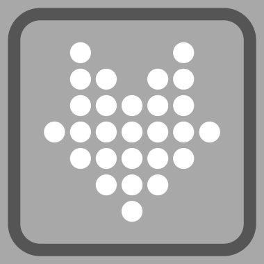 Vektör simgesi bir çerçeve içinde aşağı noktalı ok