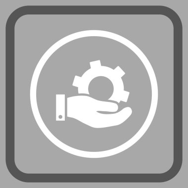 Hizmet vektör simgesi bir çerçeve içinde