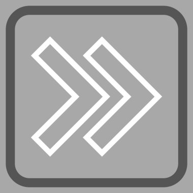 Üst karakter doğru vektör simgesi bir çerçeve içinde