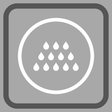 Damla vektör simgesi bir çerçeve içinde