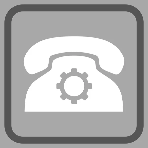 Vektorsymbol für Telefoneinstellungen in einem Frame — Stockvektor