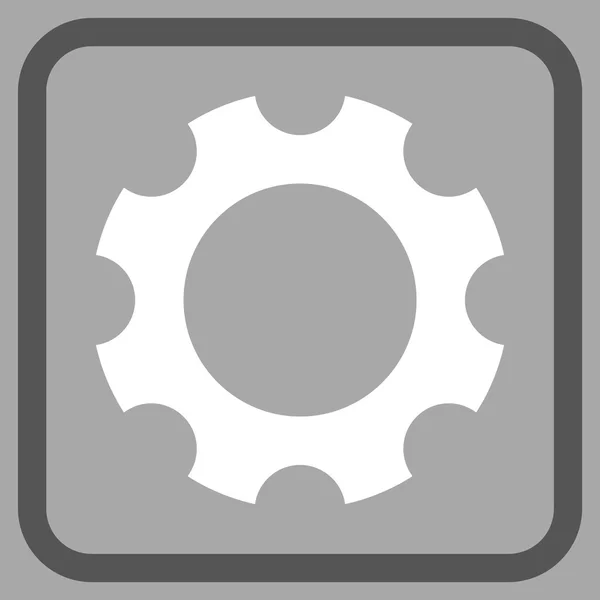 Gear Vector Icon In a Frame — Stock Vector
