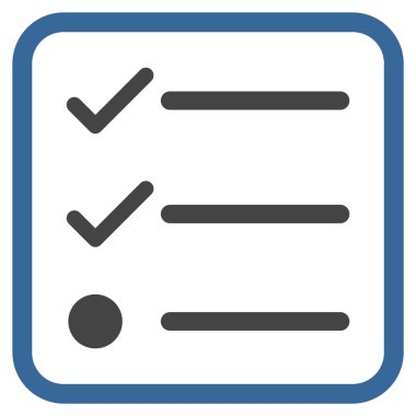 Denetim listesi vektör simgesi bir çerçeve içinde