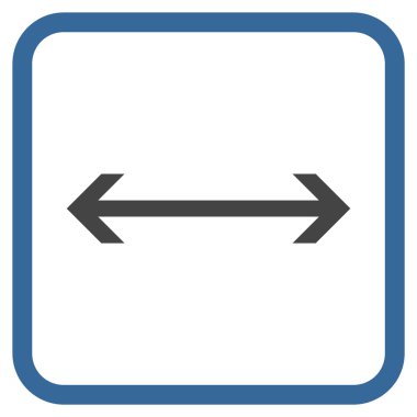 Yatay Çevir vektör simgesi bir çerçeve içinde