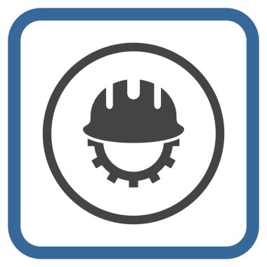 Geliştirme işçisi vektör simgesi bir çerçeve içinde