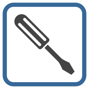 Tornavida vektör simgesi bir çerçeve içinde