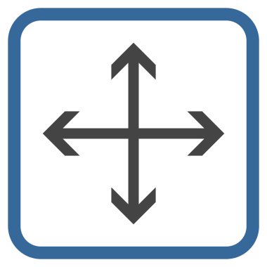 Genişletin okları vektör simgesi bir çerçeve içinde