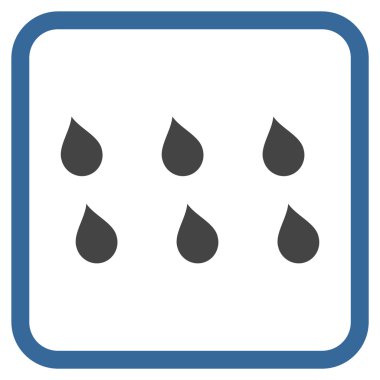 Damla vektör simgesi bir çerçeve içinde