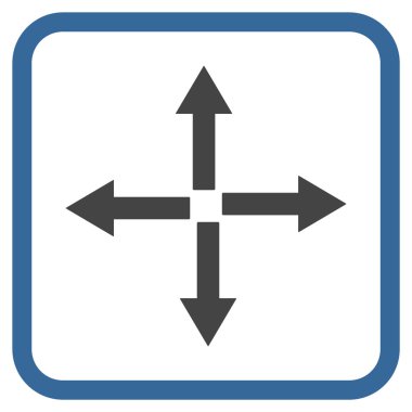 Genişletin okları vektör simgesi bir çerçeve içinde
