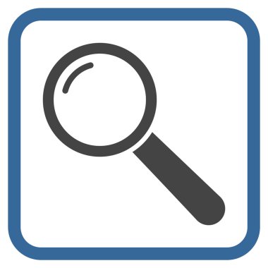 Büyüteç'i vektör simgesi bir çerçeve içinde