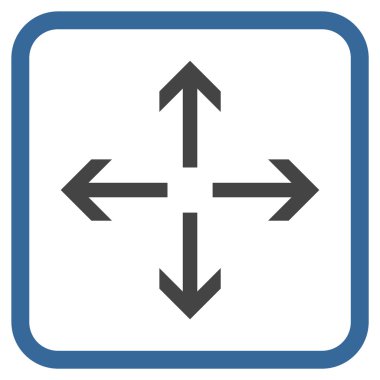 Genişletin okları vektör simgesi bir çerçeve içinde