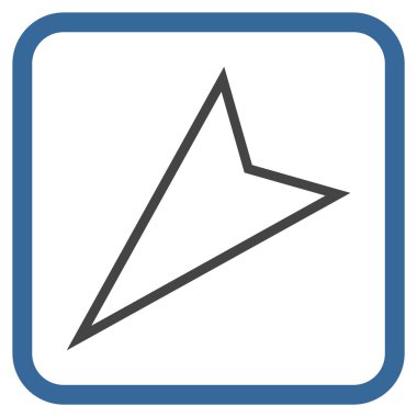 İşaretçi yaptı vektör simgesi bir çerçeve içinde aşağı