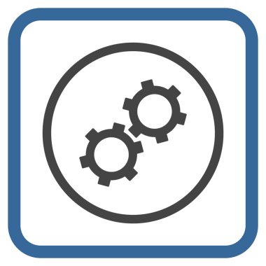 Gears'ı vektör simgesi bir çerçeve içinde