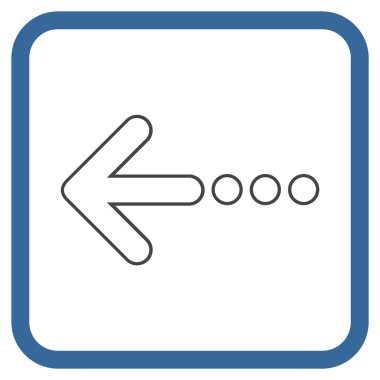 Sol vektör simgesi bir çerçevede göndermek