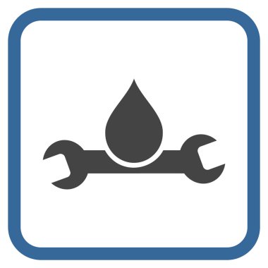 Sıhhi tesisat vektör simgesi bir çerçeve içinde