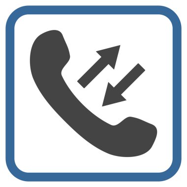 Vektör simgesi bir çerçevede konuşurken telefon