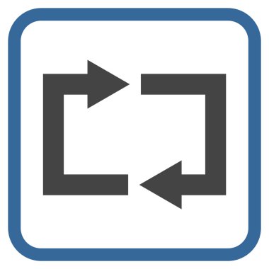 Exchange oklar bir çerçeve içinde simge vektör