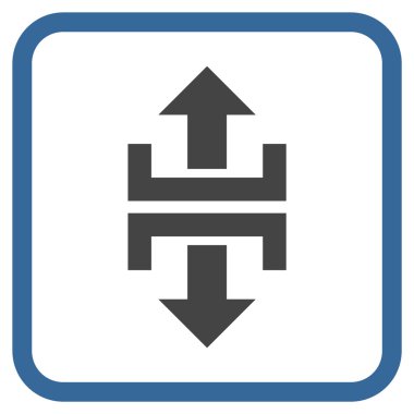 Düşey yönde vektör simgesi bir çerçeve içinde bölmek