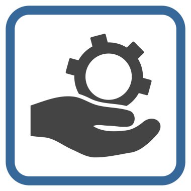 Bir çerçevedeki mühendislik hizmeti vektör simgesi