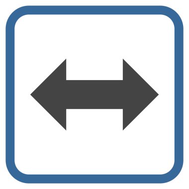 Yatay Exchange oklar bir çerçeve içinde simge vektör