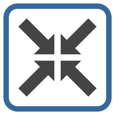 Basınç oklar bir çerçeve içinde simge vektör