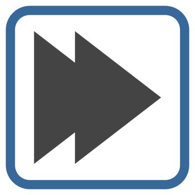 Doğru vektör simgesi bir çerçeve içinde hareket