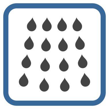 Damla vektör simgesi bir çerçeve içinde