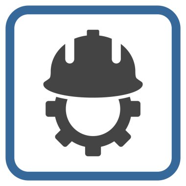 Geliştirme kask vektör simgesi bir çerçeve içinde