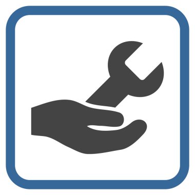 Onarım hizmeti vektör simgesi bir çerçeve içinde