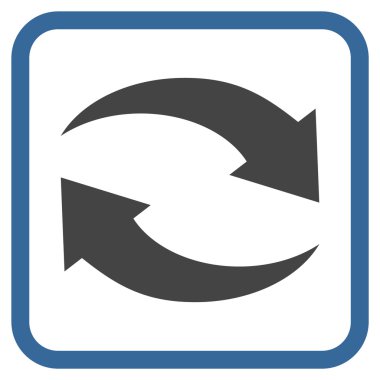 Exchange oklar bir çerçeve içinde simge vektör