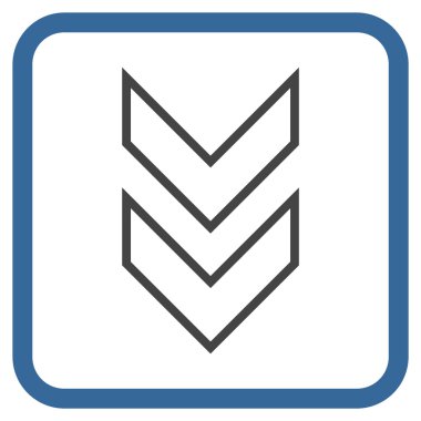 Vektör simgesi bir çerçeve içinde aşağı kaydır