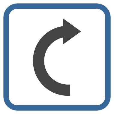 Doğru vektör simgesi bir çerçeve içinde döndürme