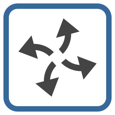 Santrifüj oklar bir çerçeve içinde simge vektör