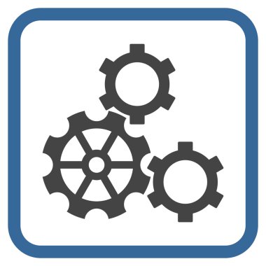 Gears'ı vektör simgesi bir çerçeve içinde