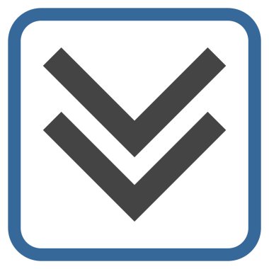 Vektör simgesi bir çerçeve içinde aşağı kaydır