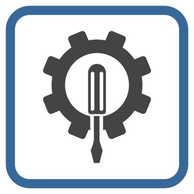 Bir çerçevedeki mühendislik vektör simgesi