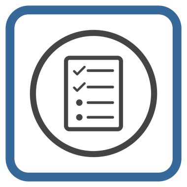 Denetim listesi sayfa vektör simgesi bir çerçeve içinde