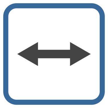 Yatay Çevir vektör simgesi bir çerçeve içinde