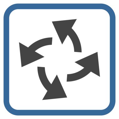 Santrifüj oklar bir çerçeve içinde simge vektör