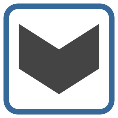 Vektör simgesi bir çerçeve içinde aşağı yön