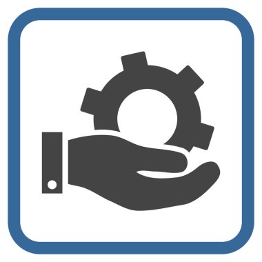 Hizmet vektör simgesi bir çerçeve içinde