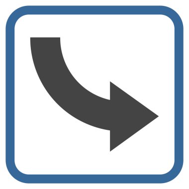 Doğru vektör simgesi bir çerçeve içinde döndürme