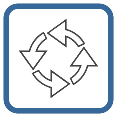 Döndürme vektör simgesi bir çerçeve içinde