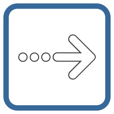 Doğru vektör simgesi bir çerçevede göndermek