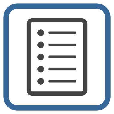 Liste sayfa vektör simgesi bir çerçeve içinde